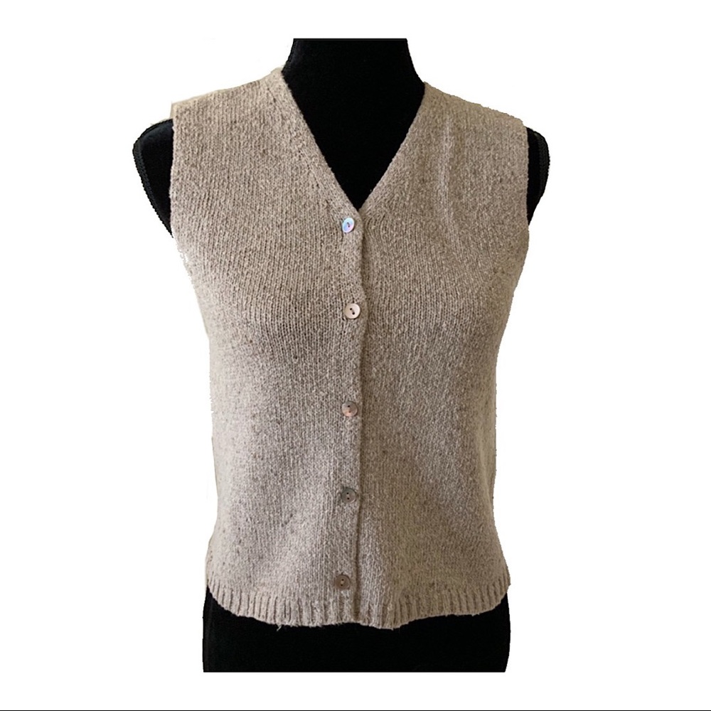 Vintage Button Up A Line Ann Klein Vest SZ M